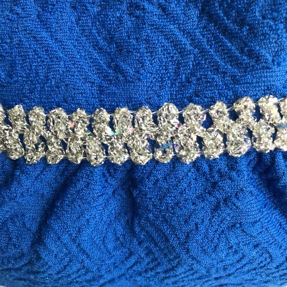 Vintage Blue Handmade Cosmetic Jewelry Travel Bag - Picture 5 of 11